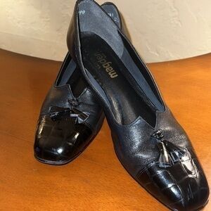 Blue Nappa Leather Heels with toe tassels - purchased from Nordstrom